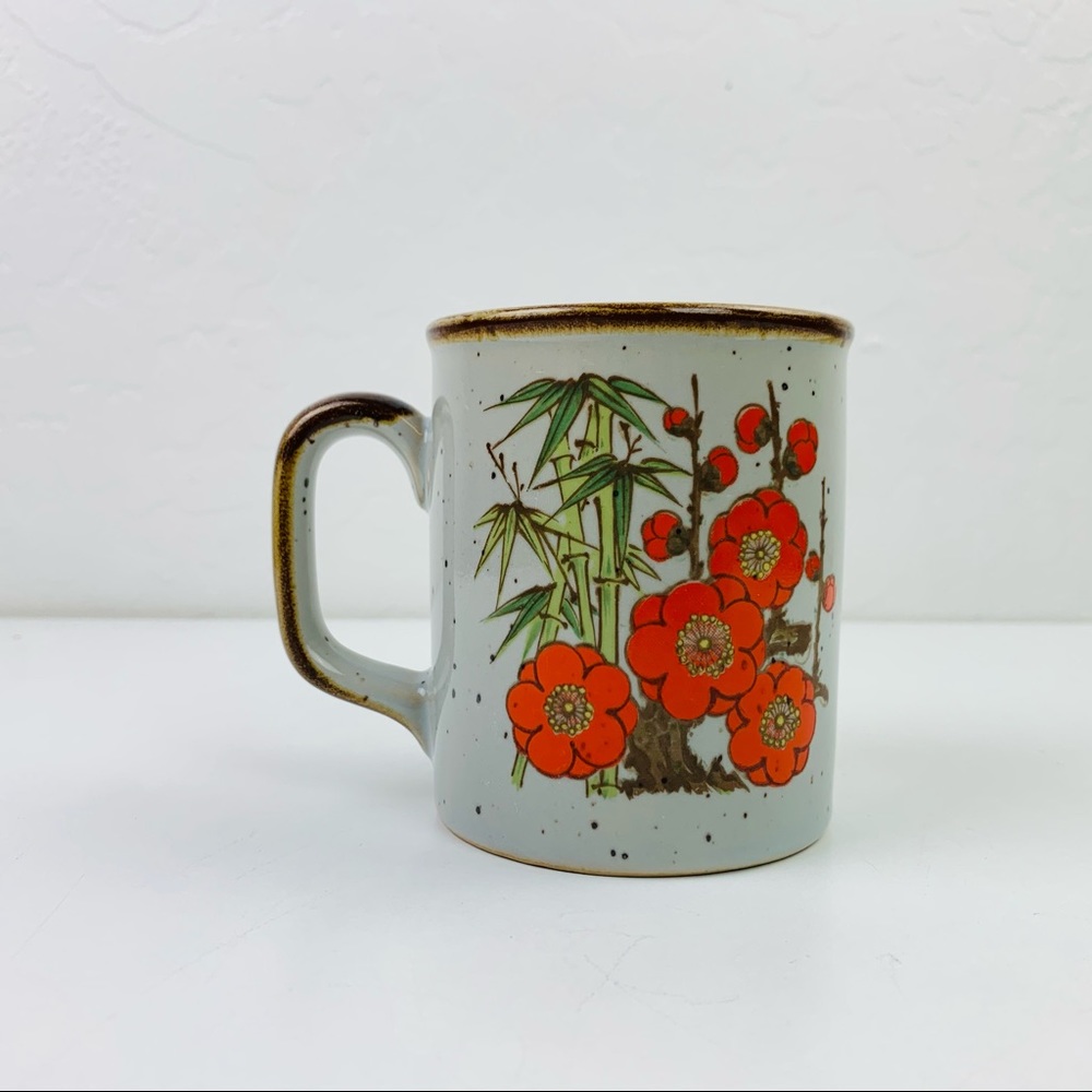 Vintage Speckled Floral Bamboo Mug